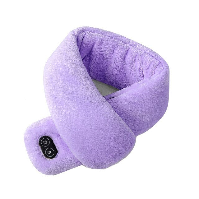 Soft Temperature Control Pain Relief Cervical Massage Shoulder Neck Wrap USB Heated Scarf Shawl Washable Winter Warm
