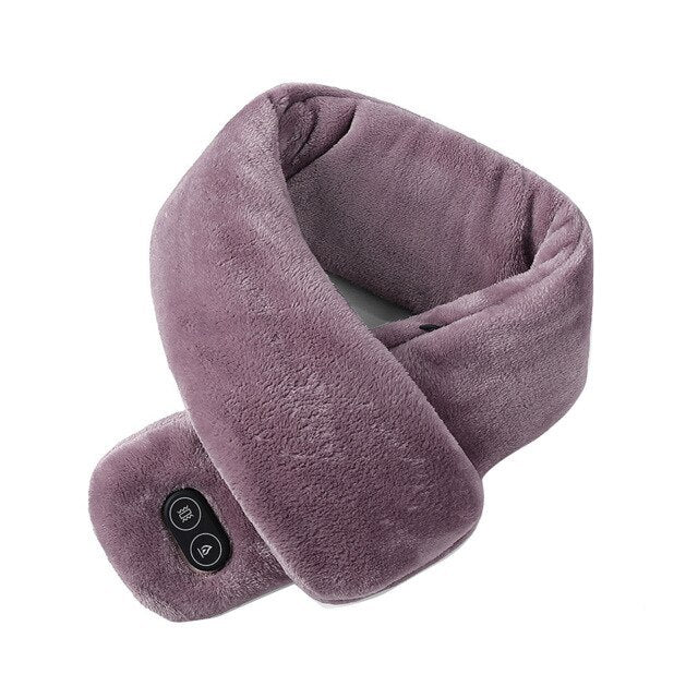 Soft Temperature Control Pain Relief Cervical Massage Shoulder Neck Wrap USB Heated Scarf Shawl Washable Winter Warm