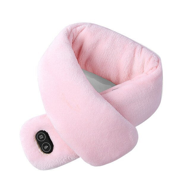 Soft Temperature Control Pain Relief Cervical Massage Shoulder Neck Wrap USB Heated Scarf Shawl Washable Winter Warm
