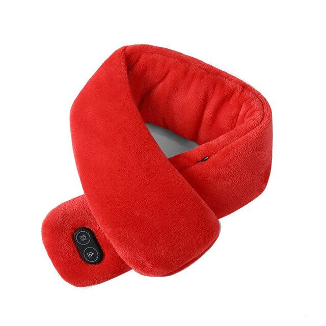 Soft Temperature Control Pain Relief Cervical Massage Shoulder Neck Wrap USB Heated Scarf Shawl Washable Winter Warm