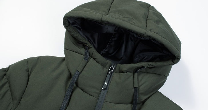 New Men Women Cotton Coat USB Smart Electric Heated Jackets Winter Thicken Down Hooded Outdoor Hiking Ski Clothing