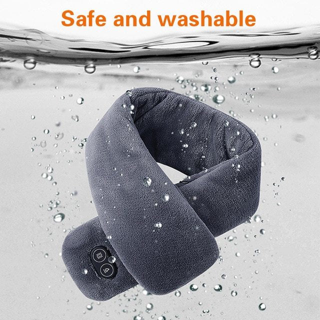 Soft Temperature Control Pain Relief Cervical Massage Shoulder Neck Wrap USB Heated Scarf Shawl Washable Winter Warm